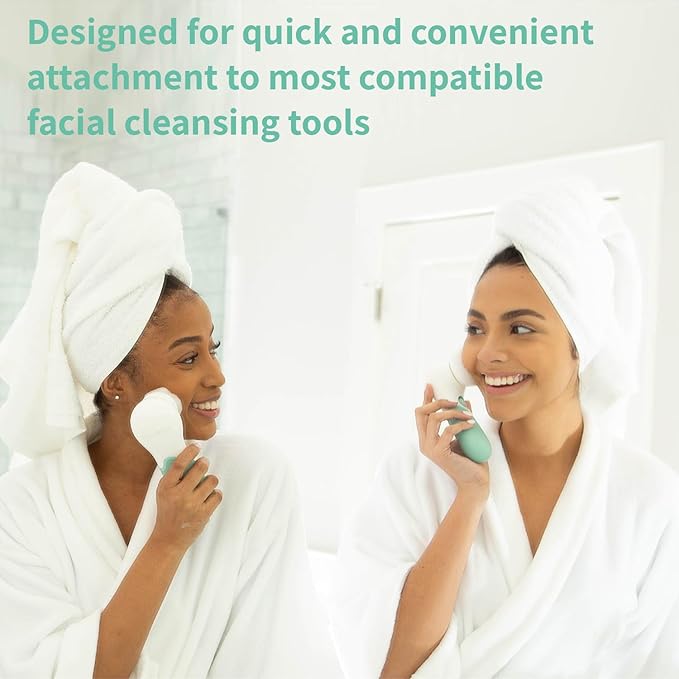 Activated Charcoal Facial Brush Head Replacement, Soft Spinning Bristles for Gentle Cleansing, Compatible with Most Facial Cleansing Devices, Smooth, Radiant Skin Care Accessory