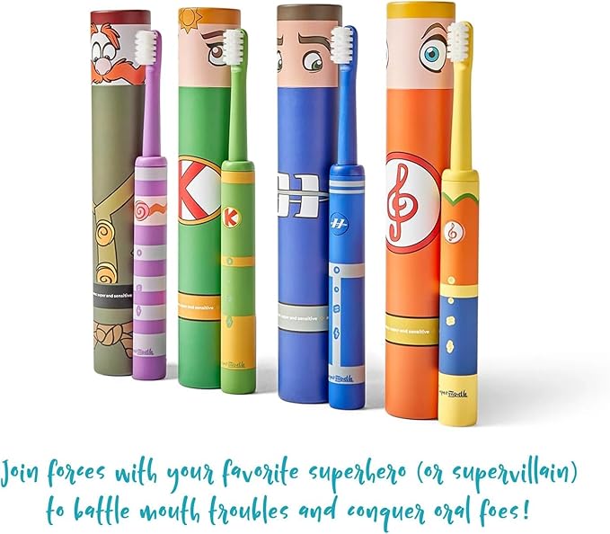 SuperMouth® Tooth Keri Sidekick Toothbrush Replacement Brush Heads - Ultra Soft Bristles for Ages 6+ - Gently Cleans & Polishes Teeth with Sonic Vibrations - Fits Sidekick Tooth Keri Toothbrush