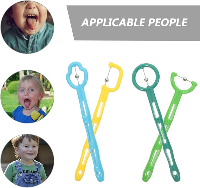4 PCS Tongue Trainer,Oral Muscle Training Tool Portable Tongue Exerciser for Kids Tongue Tip Training Device