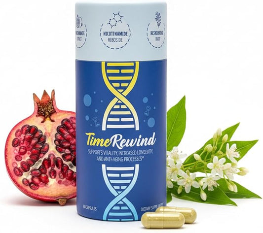 TimeRewind Anti-Aging Supplement, Nicotinamide Riboside Complex, 1-Month Supply