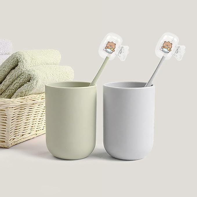 Upgrade Travel Toothbrush Head Covers Toothbrush Protector Cap Brush Pod Case Protective Portable Plastic Clip for Household Travel, Bathroom, School, Camping, Business (C, 4 Pack)