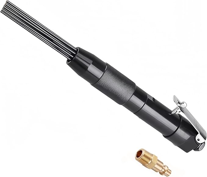 Compact Air Needle Scaler - Mini Pneumatic Tool for Rust, Paint & Welding Residue Removal on Metal Cleaning