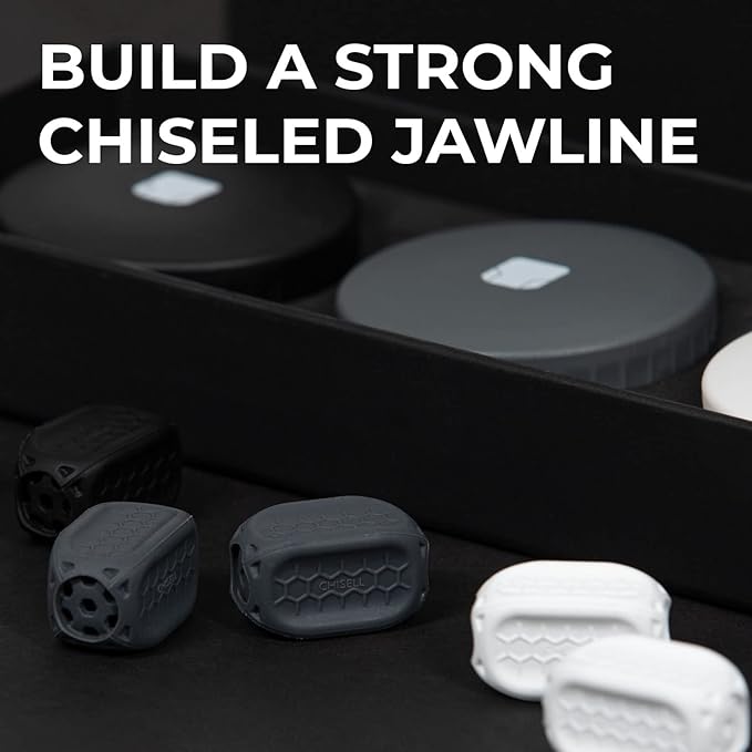 CHISELL Original Jaw Exerciser, Beginner to Advanced Jawline Shaper, Facial Exercise Cubes for Toned Face, Jawline Sculptor for Slim Jaw, Mouth Exerciser for Jawline, Craving & Stress Reducers