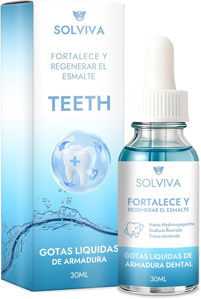 Solviva Dentite Original Tooth Armor Liquid - Nano Hydroxyapatite Remineralizing Drops - 60ml - for Tooth Enamel Care & Sensitive Teeth Support - at-Home Dental Care