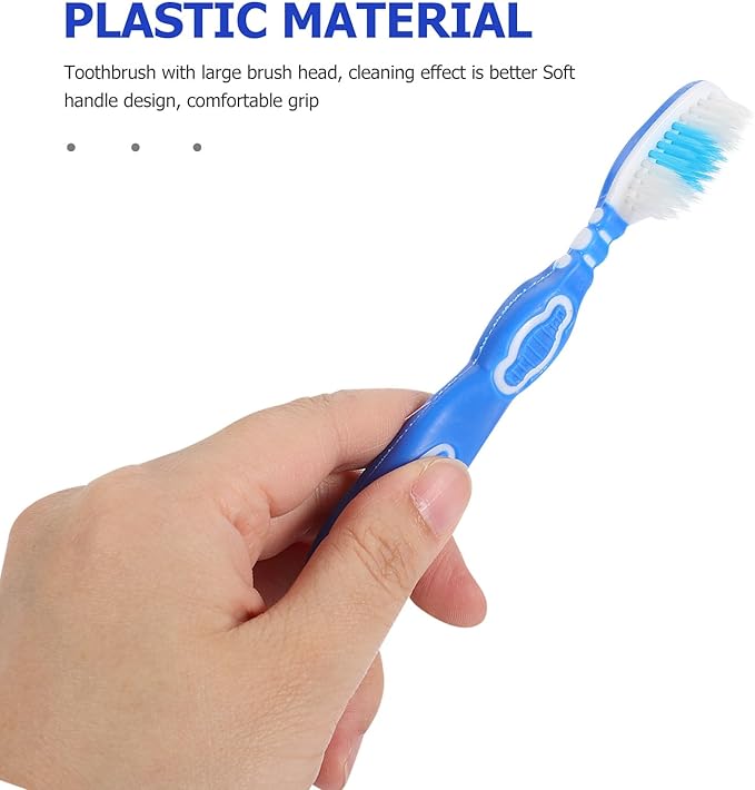HAMPPLIES 10Pcs Small Soft Bristle Manual Toothbrushes Short Handle Portable Prison Use Oral Care Brushes for Personal Hygiene