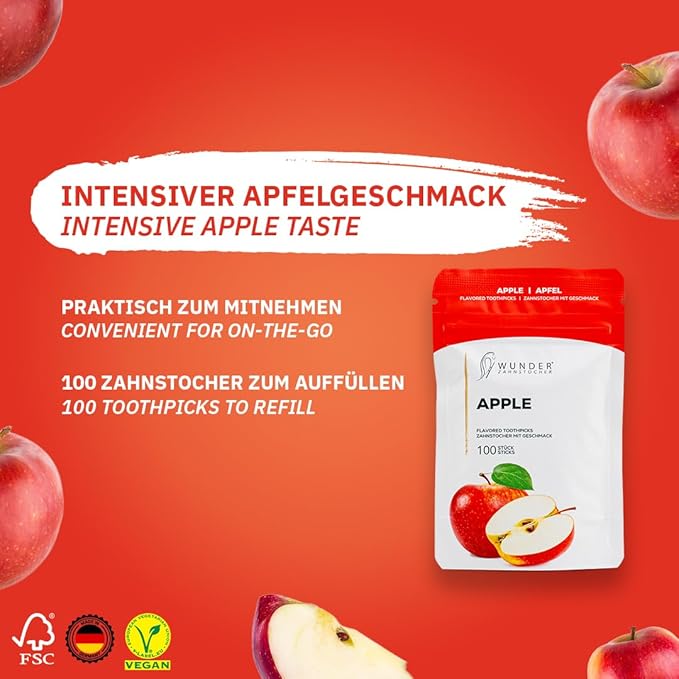 Wonder Toothpick - Flavored Toothpicks - Infused with Natural Flavors for Long-Lasting Freshness - Portable & Convenient - 100 Picks