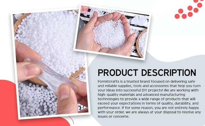 Thermoplastic Beads for Teeth Repair - DIY Tooth Filling - Made in E.U. - Moldable Thermal Beads - Realistic and Durable - Pack of 4 (20 Grams Each)