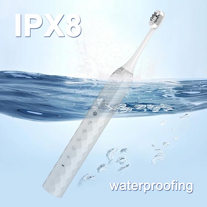 Electric Toothbrush Set, Equipped with 10 Brush Heads and Travel case, IPX8 Waterproof, 2-Minute Timer, 42000 high-Frequency Vibrations, 5 Modes, The First Choice for Gift Giving
