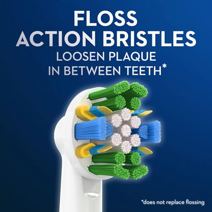 Oral-B Floss Action Replacement Brush Heads for an Oral-B Electric Toothbrush, Pack of 4