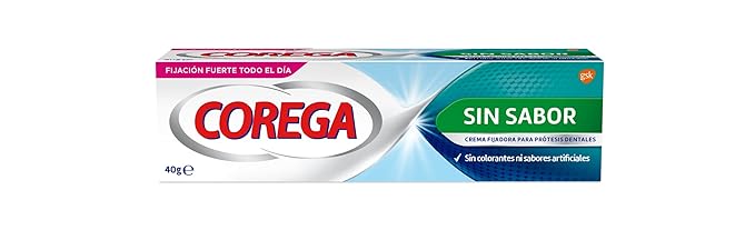 Corega Denture Fixing Cream, Strong Fixing, Unflavored, Zinc Free, 40g