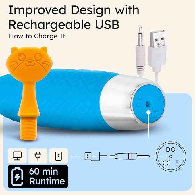 GAFLY Therapen: Rechargeable Oral Massager for Speech Therapy, Sensory Brush, Speech Therapy Toys, Adjustable Speed Setting, USB Charging, Mouth Stimulator, Kids Chew Toys Sensory with Storage Pouch