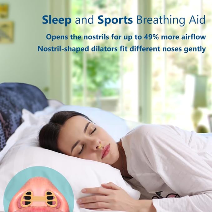 WoodyKnows Super-Support Nasal Dilator, Model Soft and Flexible, Improves Sleep and Sports Airflow, Nasal Congestion and Nose-Related snoring aid (M 8Pack)