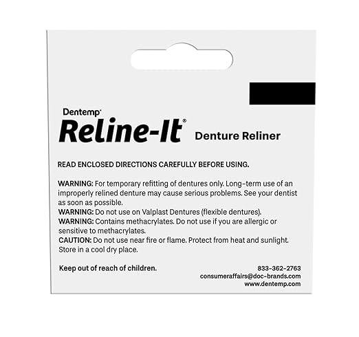 Dentemp Denture Reline Kit - Advanced Formula Reline It Denture Reliner - Denture Kit to Refit and Tighten Dentures for Both Upper & Lower Denture
