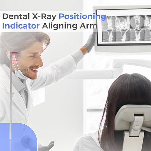 Dental X-Ray Positioning Arm - Pack of 1 XCP/BAI Style Red BiteWing Color-Coded Stainless Steel Autoclavable Reusable - Compatible with Film PSP & Digital Sensors