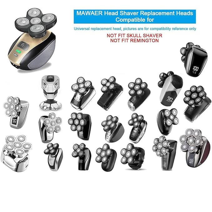ANYSONIC 3PCS Universal 5 Blades for FREEBIRD FREEDOM GROOMING Head Shaver Replacement heads