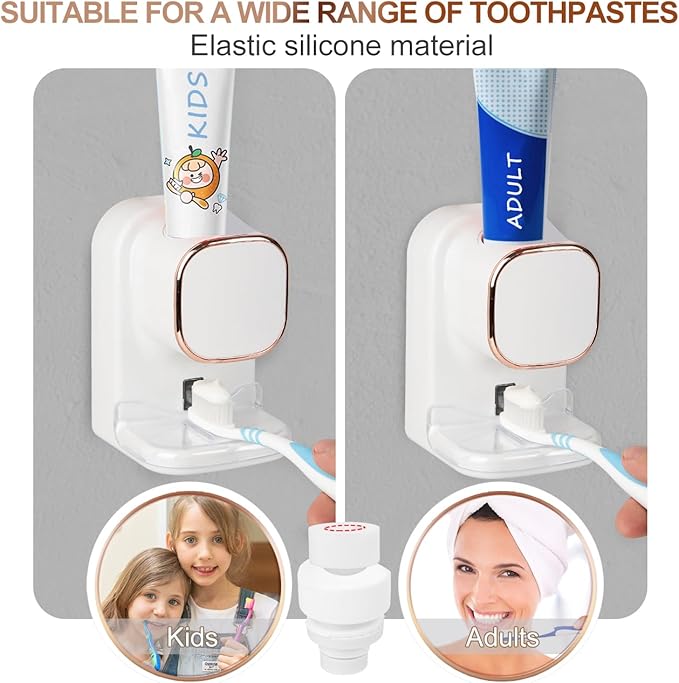 Automatic Toothpaste Dispenser Kids - Electric Toothpaste Dispenser -Tooth pastetooth Paste Dispenser Sensor Wall Mounted for Bathroom Accessories