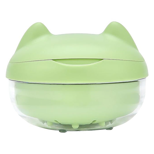 AARAINBOW Retainer Cleaner Case, Leak Proof Denture Bath Box with Strainer Basket, 2 in 1 Denture Case Retainer Storage Soak Container for Travel, Mouth Guard Cleaning Case Denture Cup (C Green)