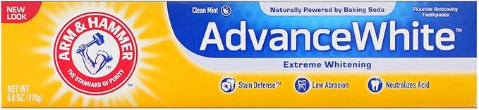 Arm & Hammer Advance Toothpaste Baking Soda Peroxide Tartar Control, White, 6 Ounce