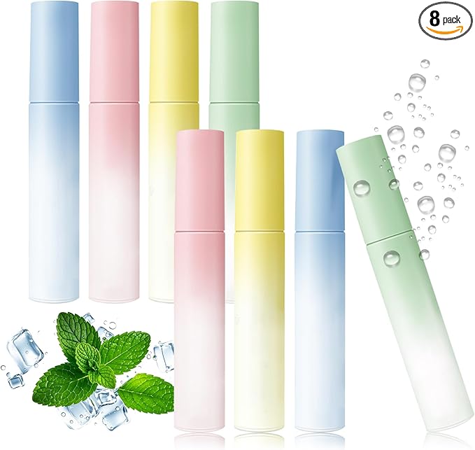 8PCS Fresh Breath Mouth Spray,Floral Fruity Flavor Breath Spray for Bad Breath,Travel Size Mouth Spray,Alcohol Free Breath Spray for Adults Oral Care, 0.59 fl oz