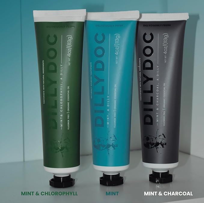 Fluoride-Free Mint Toothpaste for Fresh Breath, Gentle on Teeth, Natural Ingredients, Eco-Friendly Bioplastic Tube, Sustainable Oral Care for Adults and Kids (2 Pack, Mint)