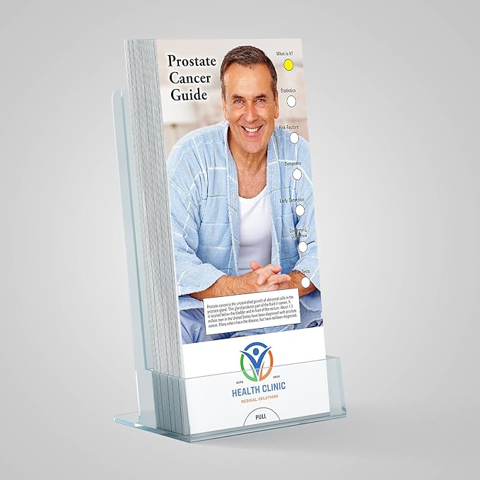 ZOCO - Prostate Cancer Slide Chart - Custom Promotional Item (Pack of 250) - Mens Health - Doctor’s Office, Clinics, Pharmacies Handout, Brochure, Pamphlet - 3.75 x 8.5 in.