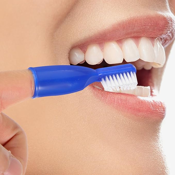 20pcs Mini Finger Toothbrushes Soft Short Handle Detention Use Teeth Cleaning Tools Anti-Self- Dental Brushes for Oral Care