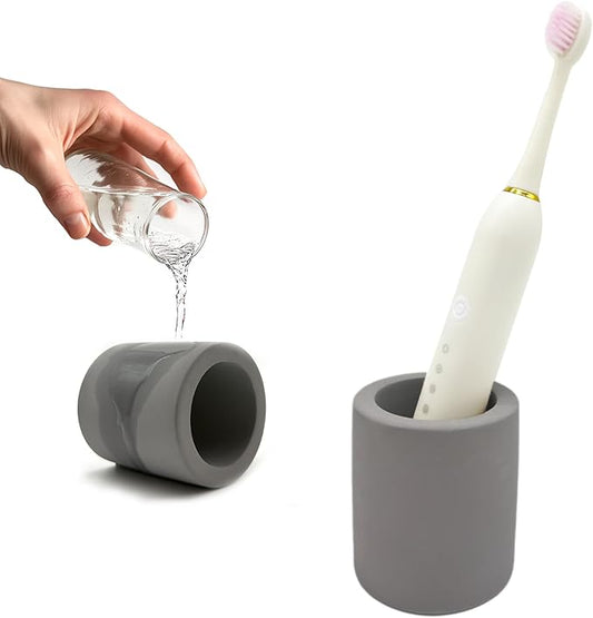 Mini Toothbrush Holders for Bathrooms - Diatomite Quick-Dry Organizer, Compact Portable Toothbrush Holder for Countertop, Shower & Travel Storage