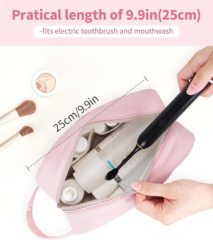 Narwey Travel Toiletry Bag for Women Traveling Dopp Kit Men Travel Bag for Toiletries Cosmetic Bag Makeup Bag Medicine Bag for Traveling
