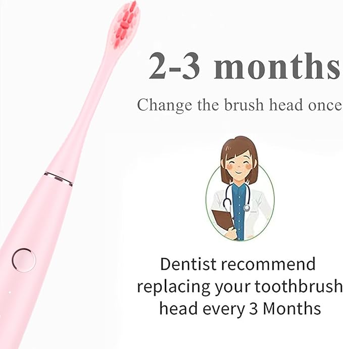 GTHUNDER 8Pcs Electric Toothbrush Heads Compatible with Oclean.with Hygienic Caps,Vacuum-Packed.Fits Adapted for All Oclean Models x pro Elite, X, X Pro,Flow,F1,Air 2 (Pink)