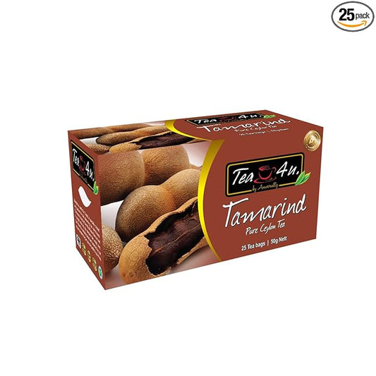 Tea4U Flavored Black Ceylon TeaBags - Tamarind | Ideal Quality from Sri Lanka's Finest Leaves and Expertly Blended - 25 Count