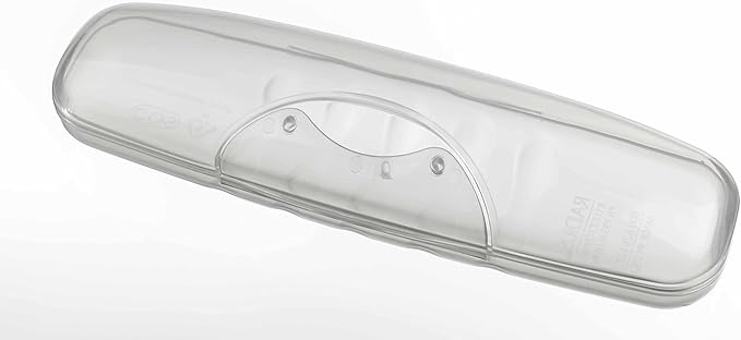 RADIUS Toothbrush, Original Big Brush with Replaceable Head & Case, Right Handed, Marble Brush with Clear Case, BPA Free ADA Accepted