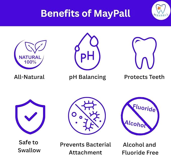 Maple Flavored Kid's Mouthwash, Safe to Swallow, Natural, Promotes Healthy Teeth, Gentle Taste, No Burn, Fluoride Free, Alcohol Free, 16.9oz (Pack of 2).