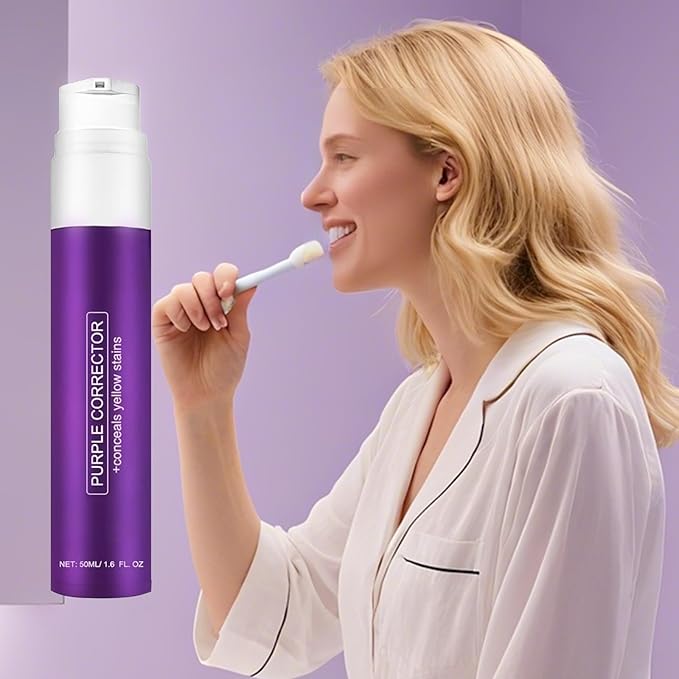 Purple Toothpaste for Teeth Whitening, Purple Whitening Toothpaste, Tooth Stain Removal Colour Corrector 50ml