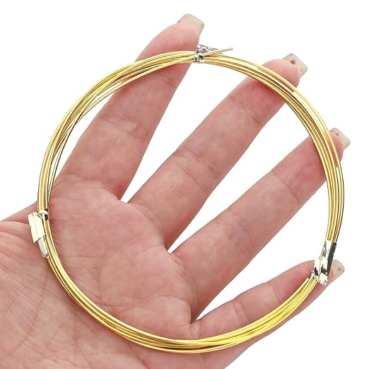 14K Gold Plated Wire 1.0mm 2 Meters Bead Cord for Bracelet Necklace Charm Beading Jewelry Making Findings
