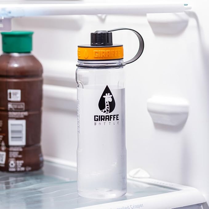 Giraffe Bottle Journey Hydration System, Clear Tritan Bottle, 36 inch / 92 cm Journey Straw, with Neoprene Bottle Carrier
