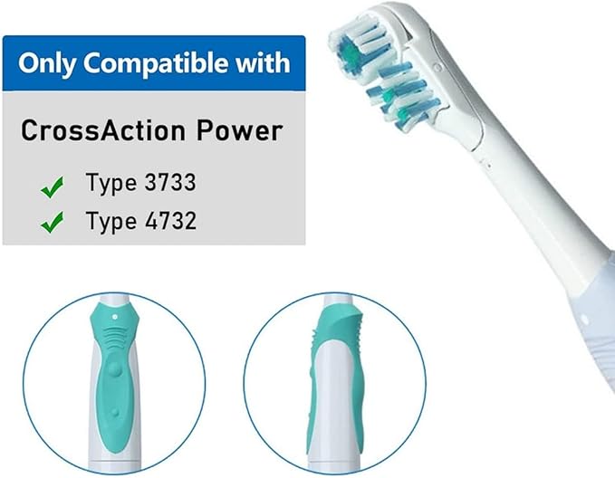 4/8/16 Pcs Electric Toothbrush Ora B Replacement Heads Sensitive Dual Clean Rotating Sets Fit for Braun Oral B Cross Action Power 4732 3733 4734 (8)