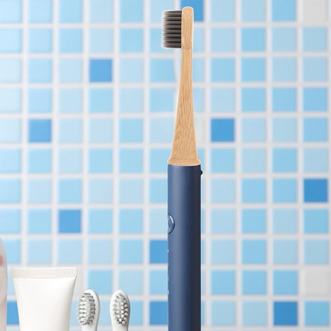 WRITWAA 4pcs Toothbrush Heads Replacement for Electric Toothbrushes Soft Bristle Gentle Cleaning Eco-Friendly Brush Heads with Black Green White Colors