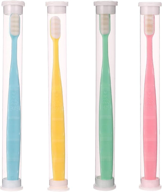 TEHAUX 4pcs Ultra Soft Micro-Nano Toothbrushes with Fine Bristles for Delicate Teeth Cleaning and Gum Care Suitable for Adults Elderly Pregnant Women and Braces