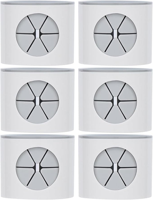 Electric Toothbrush Holder 6 Pack Wall Mounted Toothbrush Holders with Strong Adhesive for Bathroom Shower Storage Space Saving Tooth Brush Holder for Family Home Organisation