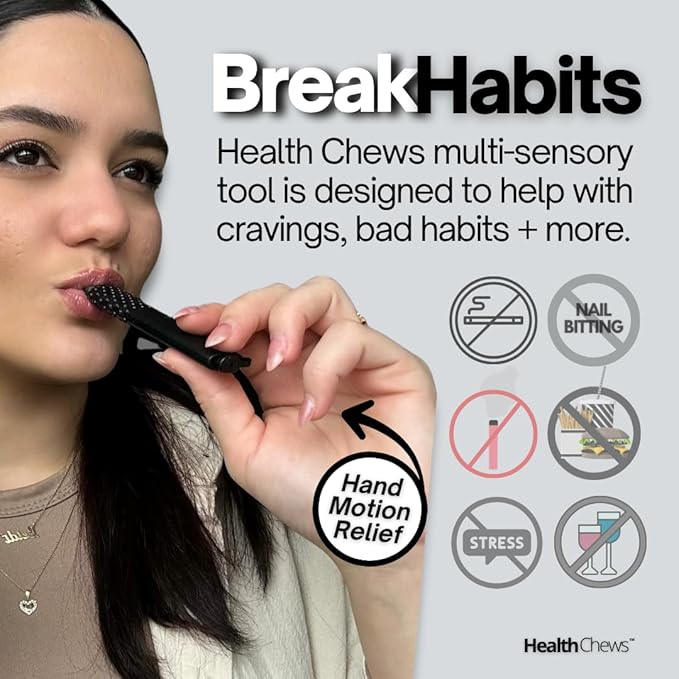 Health Chews Chewable Breather Mint – Natural Aromatherapy Puff Bar Quit Vaping Aid, Nicotine-Free Solution Oral Fixation Relief – Essential Oil Infused Craving Relief & Anxiety Support Tool