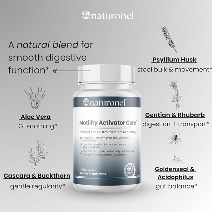 Motility Activator Core Capsules - Cleanse Pills Daily Premium Support, Motility Activator Cleanse Natural Digestive Formula for Overall Health & Wellness Supplement (6)