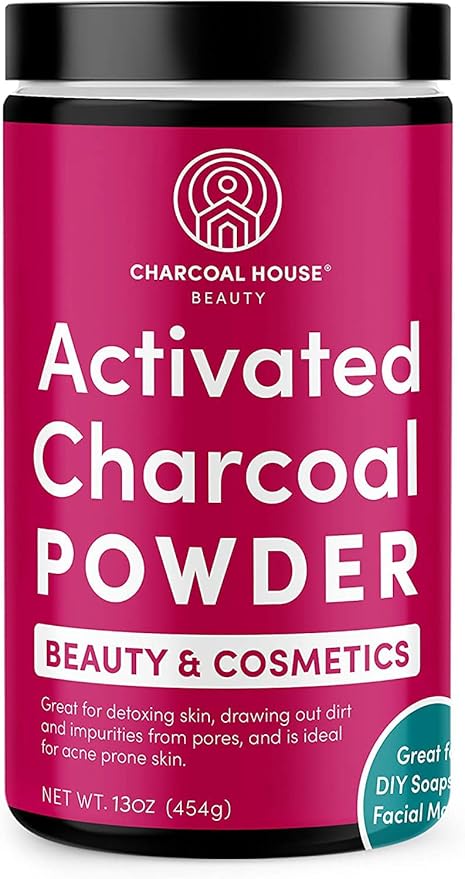 Charcoal House Activated Bamboo Charcoal Powder Food Grade - Beauty & Cosmetics - Use in Skin Care, Body Scrub, Facial Cleanser, Soap Making, Face Wash & Teeth- 11 oz