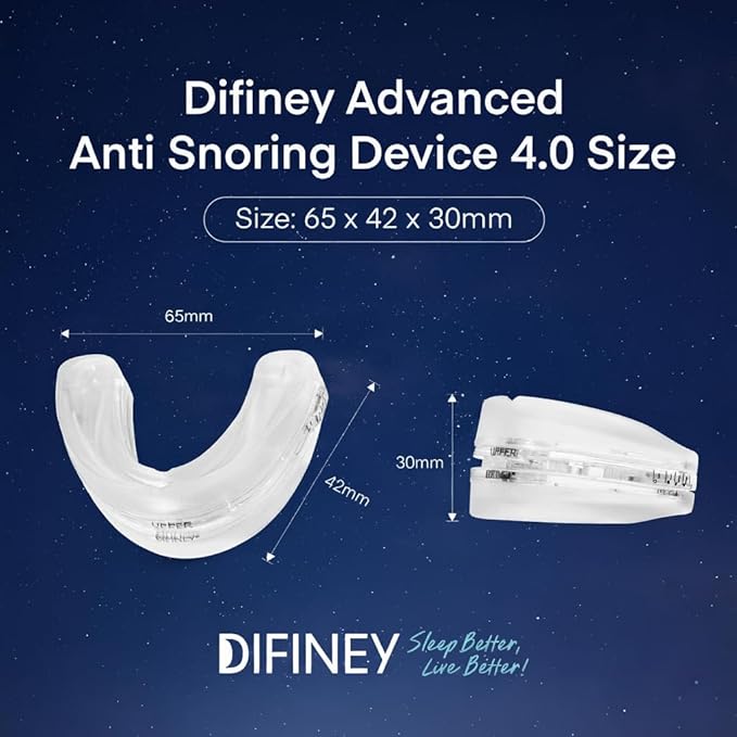 Advanced Anti Snoring Device 4.0 Clear: Adjustable Custom-Fit Anti Snoring Mouthpiece Mouth Guard for Men and Women - Effective Comfortable Anti Snore Solution