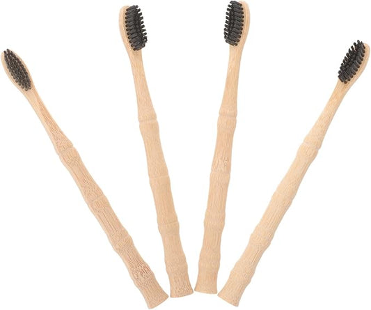 4pcs Toothbrush with Soft Bristles Non-Slip Handle Portable Household Oral Care for Adults Travel Camping