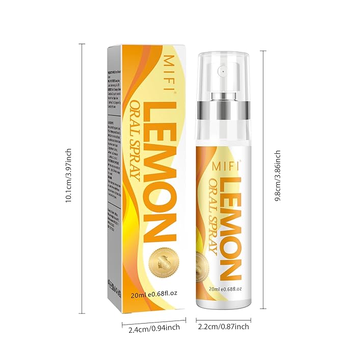 Oral Spray for Adult - Sugar-Free, Breath Freshener Spray, Dry Mouth Spray, Fights Bad Breath, Compact and Portable (Lemon Flavor*2Pack)