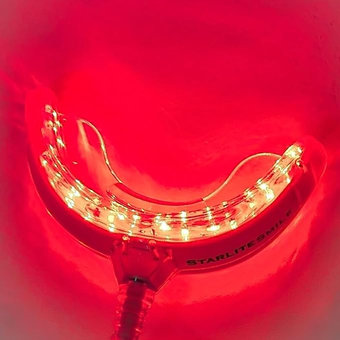 Red Light for Gums – Gum Health & Gum Care – 32 Red LEDs for Gums and Teeth – USB-C, USB & Lightning-Compatible Adapters Included – Gum Red Light by Starlite Smile