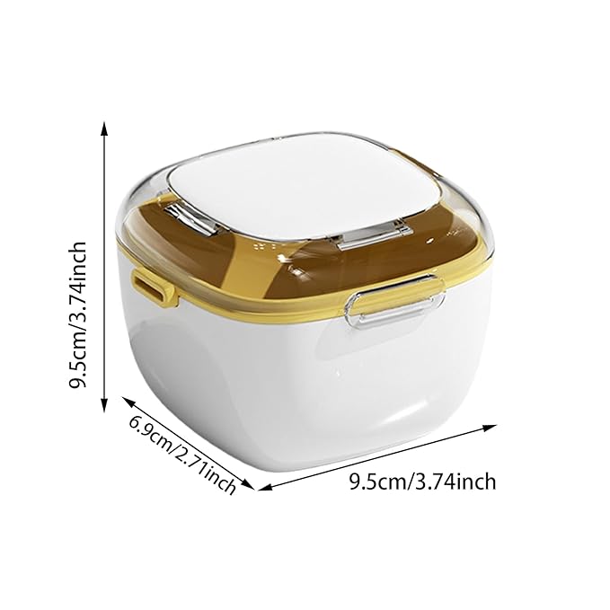 Denture Container Case - Retainer Storage Cup For Cleaning | ABS PP Material With Portable Strainer Function, Easy Access Feature, For Dentures, Mouth Guards, Jewelry