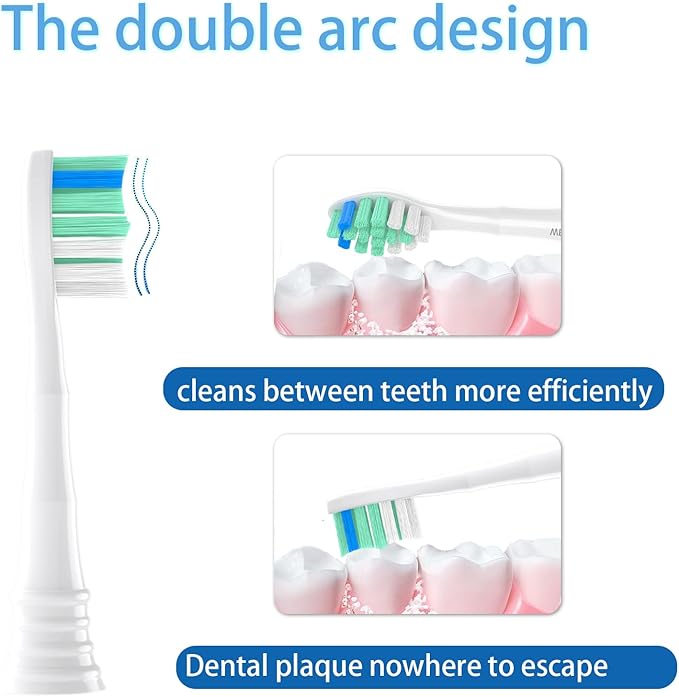 Toothbrush Replacement Heads Compatible with Philips Sonicare, 8 Pack