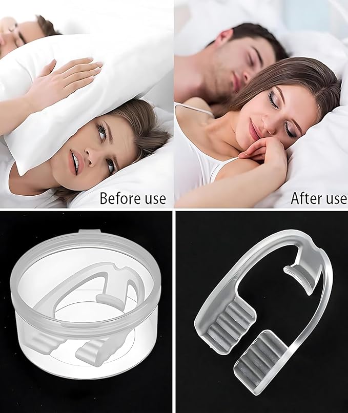 Night Guards for Teeth Grinding, 3 Count, Comfort Fit Design, Medical Grade EVA, Clear, Helps Reduce Teeth Clenching Pack of 2