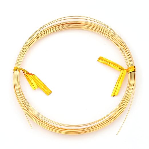 18K Gold Plated Wire 0.6mm 5 Meters Bead Cord for Bracelet Necklace Charm Beading Jewelry Making Findings